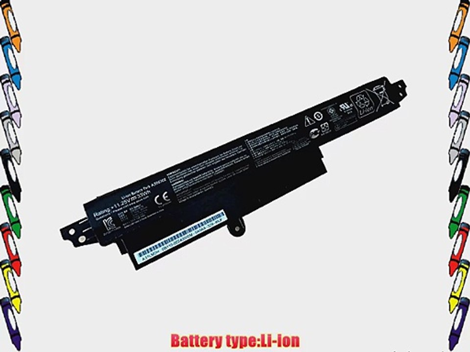 ZTHY ASUS VivoBook X200CA F200CA 11.6 Battery A31N1302 1566-6868 0B110-00240100E 33WH 11.25V