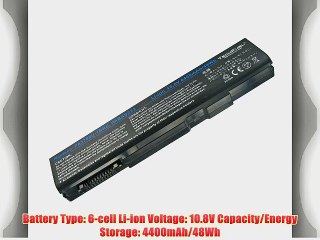 Toshiba PA3788U-1BRS Laptop Battery - New TechFuel Professional 6-cell Li-ion Battery