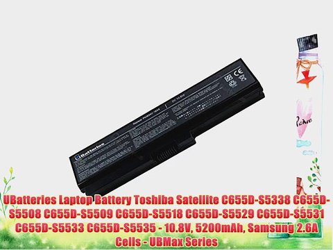 UBatteries Laptop Battery Toshiba Satellite C655D-S5338 C655D-S5508 C655D-S5509 C655D-S5518