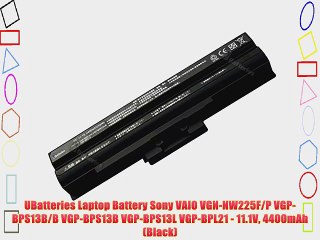 UBatteries Laptop Battery Sony VAIO VGN-NW225F/P VGP-BPS13B/B VGP-BPS13B VGP-BPS13L VGP-BPL21