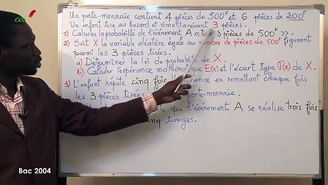 Exercices - Terminale - Série S -Mathématiques: Probabilité Bac 2004 Serie S mp4