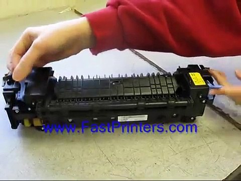 Installing the Dell 3110cn 3115cn MFP fuser maintenance kit and rollers.