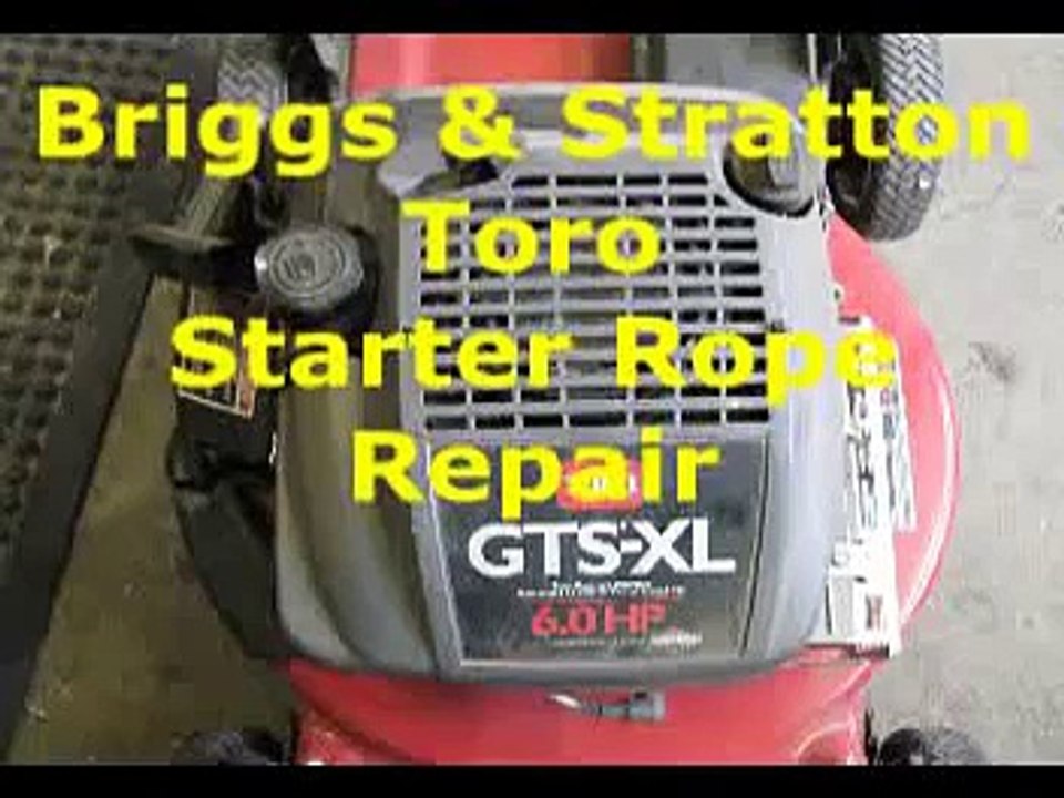 Lawn Mower Repair: Starter Pull Cord  Replacement, Briggs and Stratton, Toro, Alameda Repair Shop