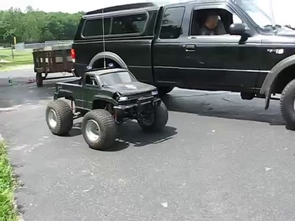 1/4 scale home made rc truck first run