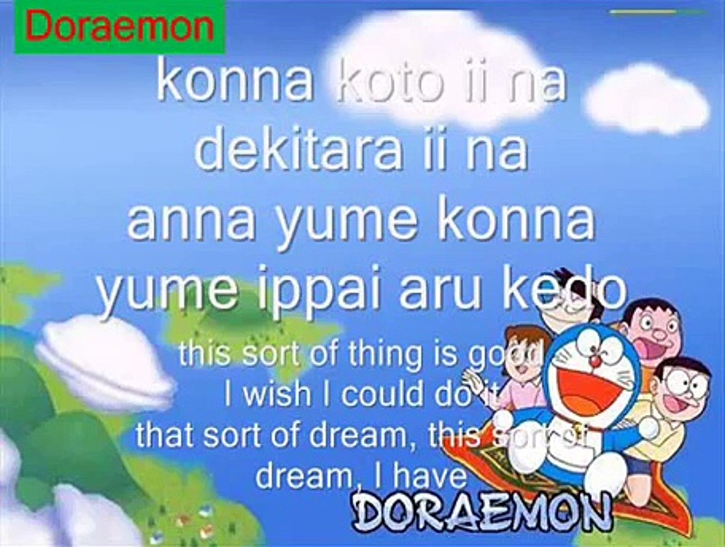 Doraemon Theme Song Lyrics Video Dailymotion