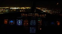 ヒースロー空港に夜間着陸（Cockpit View）するBritish Airways エアバスＡ３２０