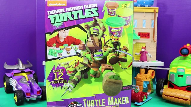 Teenage Mutant Ninja Turtles TMNT Play Doh vs Softee Dough with Michelangelo and Leonardo