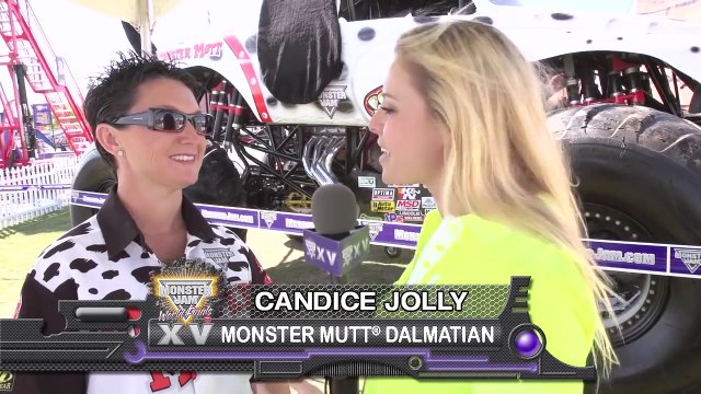 Monster Jam World Finals XV - Interview with Monster Mutt Dalmatian & Candice Jolly