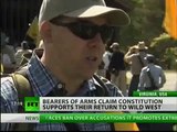 Guns and Guts: Armed activists in demo for rights