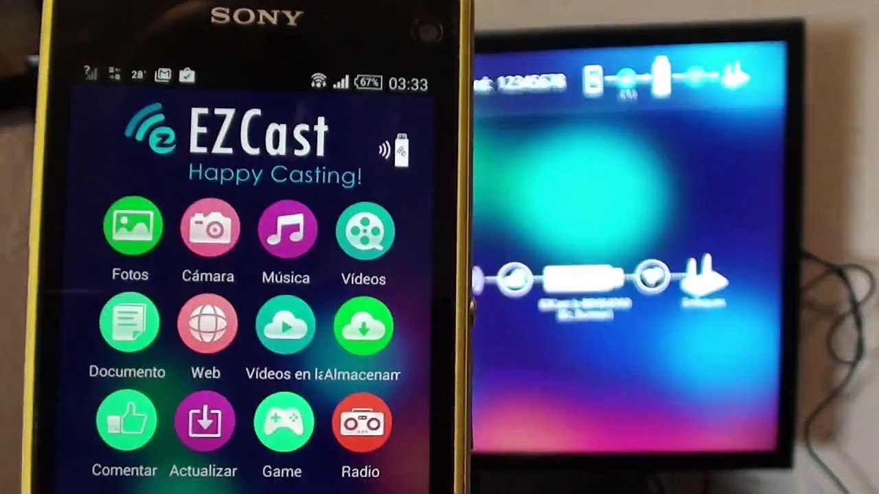 Ezcast configuración y funciones básicas en español.