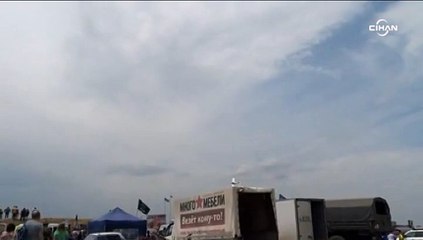 Rusya’da uçağın düşme anı kamerada