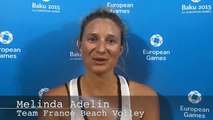 Laura Longuet & Melinda Adelin en 1/8è de finale à Bakou 2015