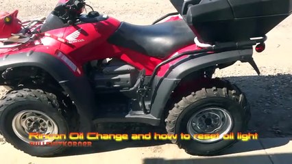 Honda 680 Rincon Oil Change DIY