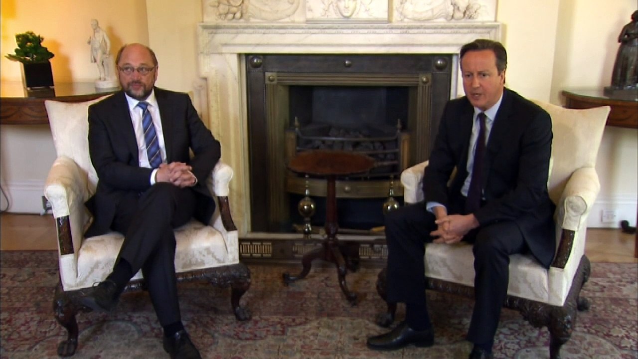 Cameron and Schultz hold EU discussions