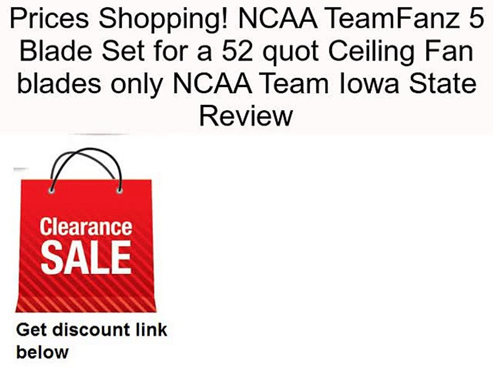 NCAA TeamFanz 5 Blade Set for a 52 quot Ceiling Fan blades only NCAA Team Iowa State Review