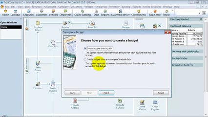 QuickBooks Training - Set Up Budget