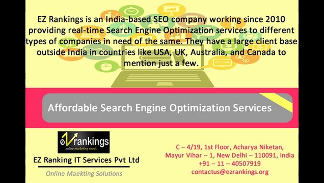 Affordable SEO Services in India - EZ Rankings