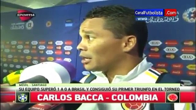 Carlos Bacca éxplica su pelea con Neymar Brasil 0-1 Colombia • Copa América 2015