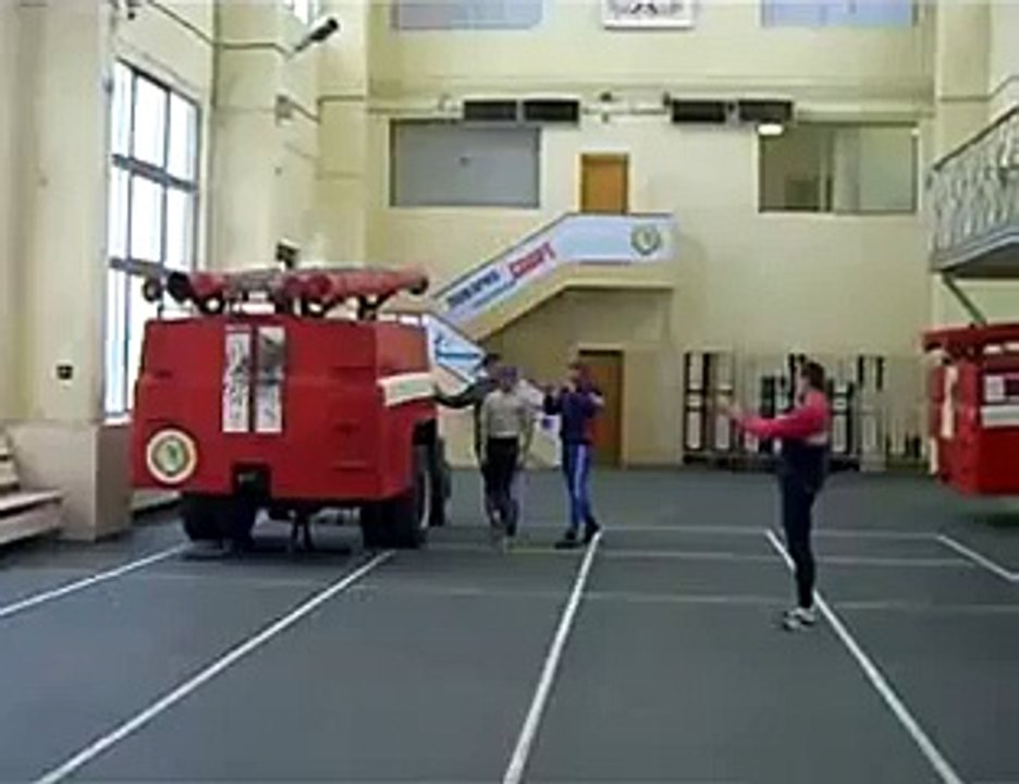 This firefighter can climb a ladder faster than you can fall off of one