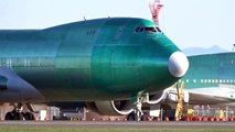 New Asiana Boeing 747-8F Quick Rotate To The Paint Booth @ KPAE Paine Field