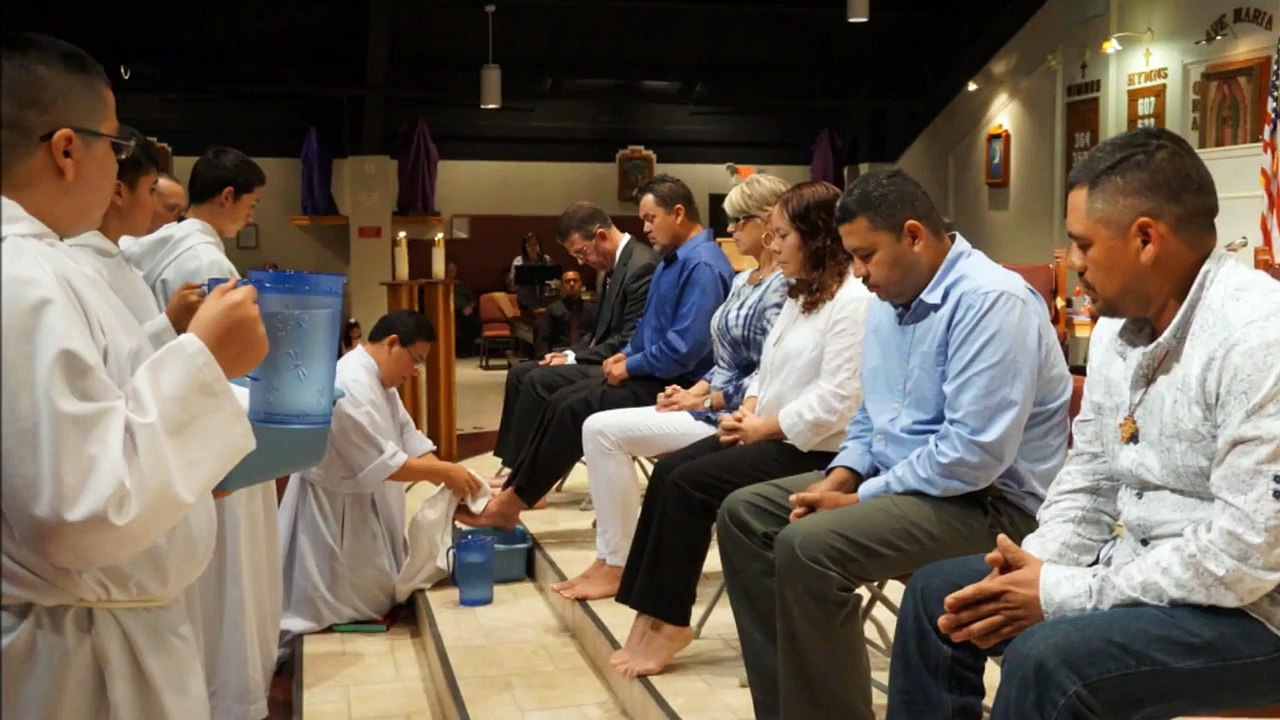 Holy Thursday washing feet