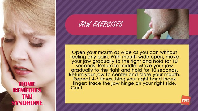 Home Remedies for TMJ syndrome Health Tone Tips Cube Films