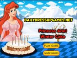 Cook with Princess Ariel Winter Cake Video Recipe Tutorial Disney Princess Games Fun Ariel