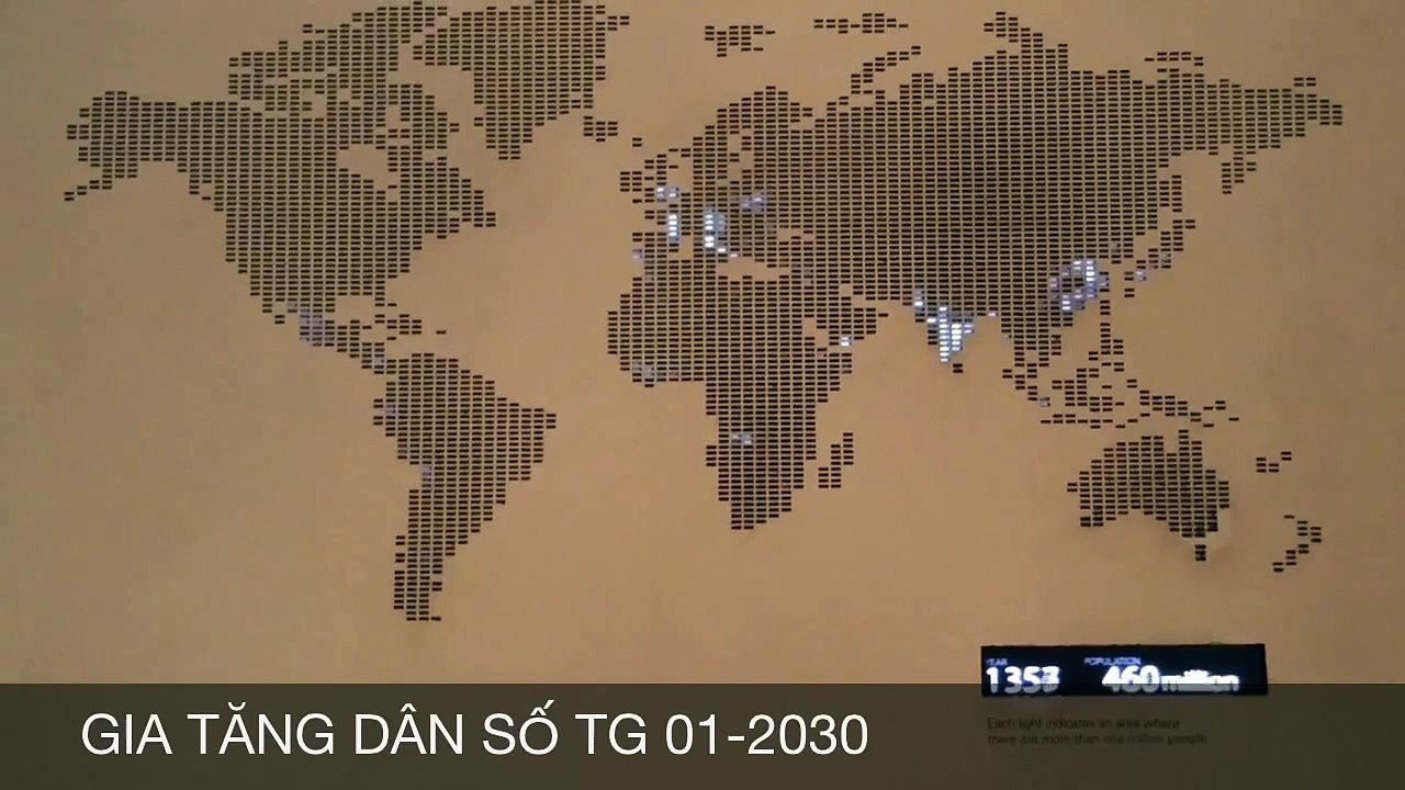 Gia tăng dân số thế giới từ năm 0001 - 2030