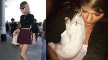 Taylor Swift Chic At LAX But Will Miss Her Cats While Away