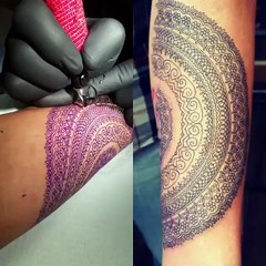Making of a perfect and beautiful tattoo live video