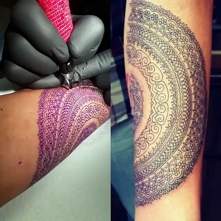 Making of a perfect and beautiful tattoo live video