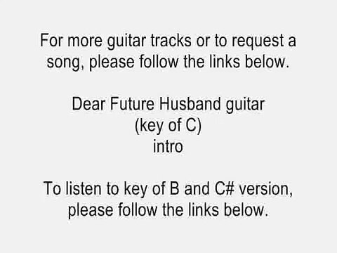 Dear Future Husband by Meghan Trainor acoustic guitar instrumental cover with lyrics karaoke