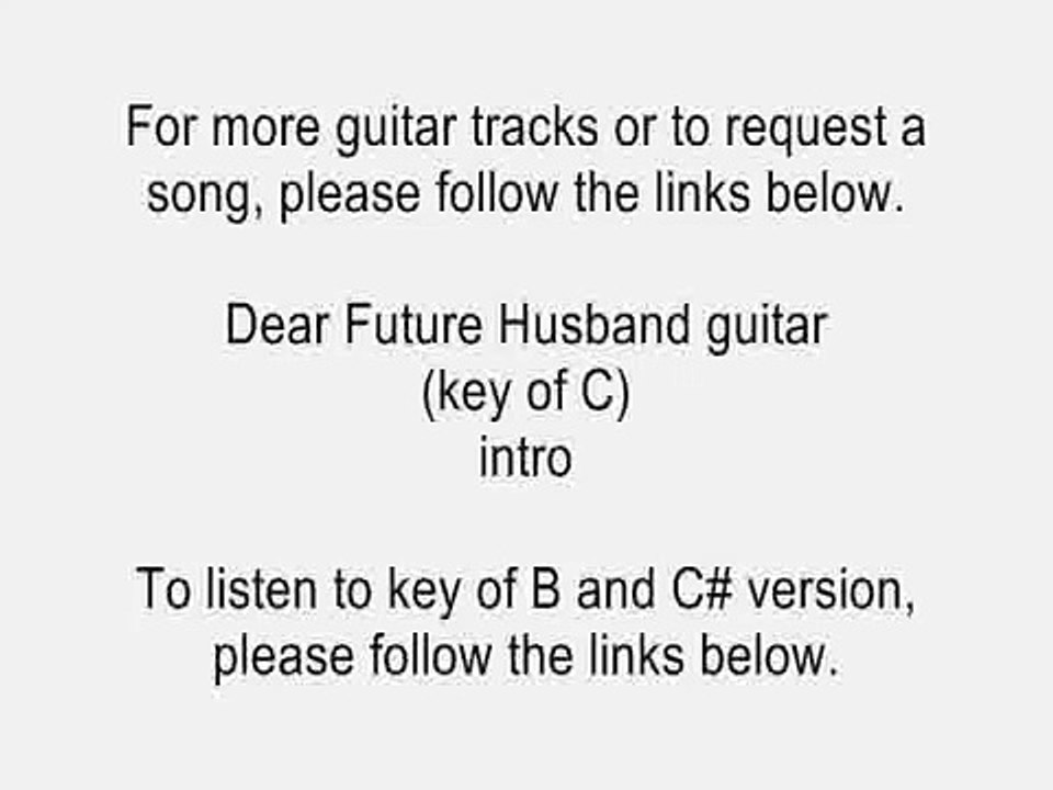 Dear Future Husband by Meghan Trainor acoustic guitar instrumental cover with lyrics karaoke