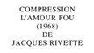 Compression L'Amour fou de Jacques Rivette (2014) par Gérard Courant