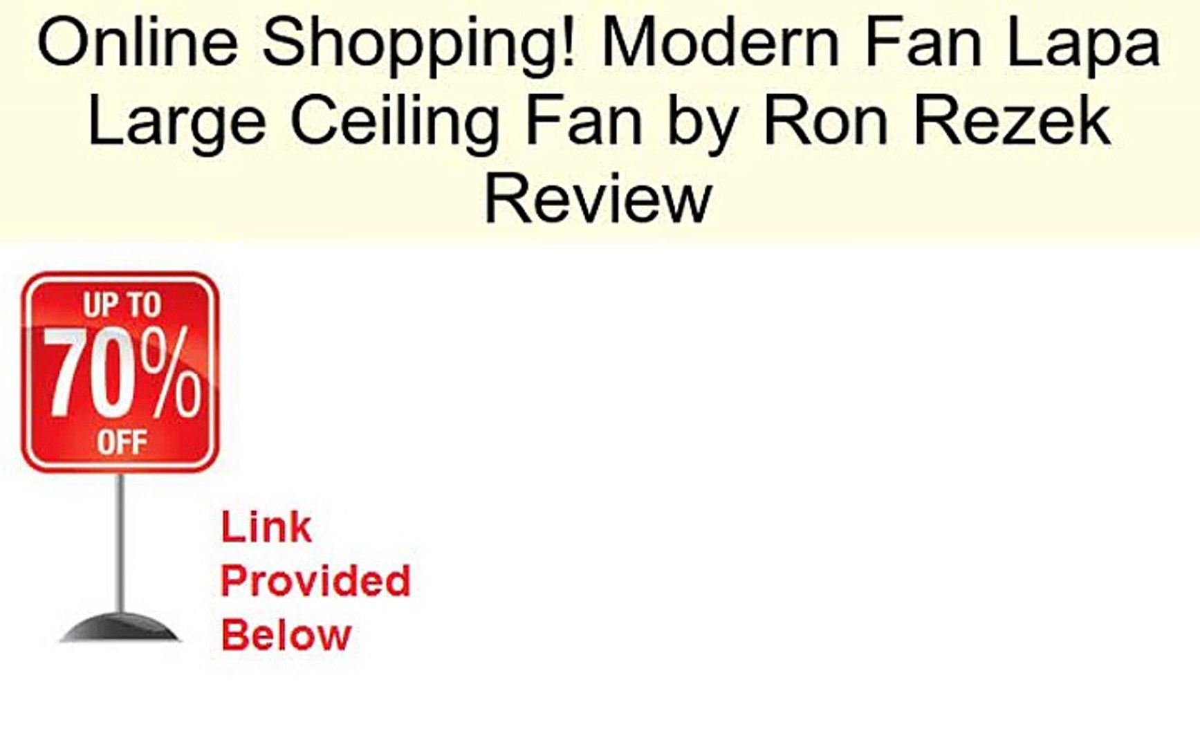 Modern Fan Lapa Large Ceiling Fan By Ron Rezek Review Video