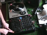 Using the roll feature on a DJ mixer with a vinyl turn table