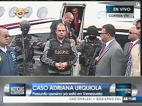 Trasladan a Caracas a Yonny Bolívar, presunto asesino de Urquiola