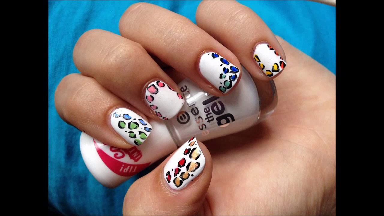 unghie leopardate multicolor / NAIL ART TUTORIAL