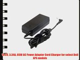 19.5V 3.34A 65W AC Power Adapter Cord Charger for select Dell XPS models
