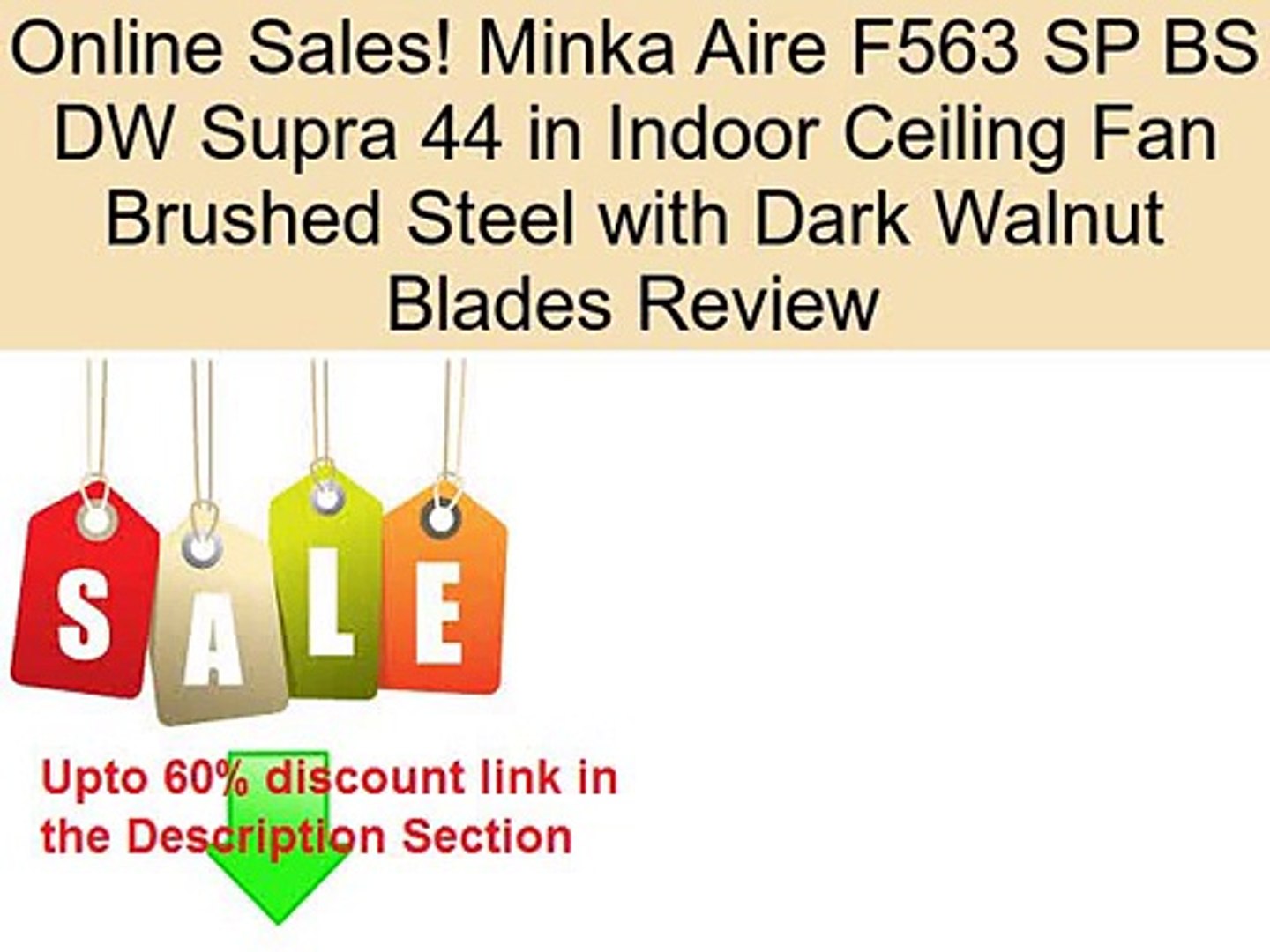 Minka Aire F563 Sp Bs Dw Supra 44 In Indoor Ceiling Fan Brushed