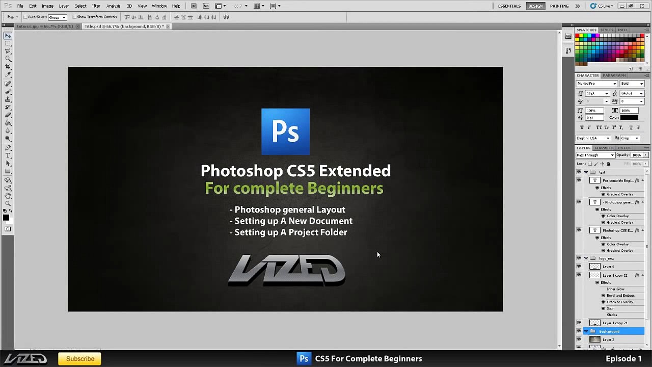 # 1 Photoshop -Tutorial for Complete Beginners HD ~ CS5 _ CS5.1 Extended ~ The Very Basics