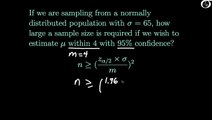 Confidence Intervals for One Mean:  Determining the Required Sample Size