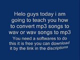 How to convert mp3 audio or music to wav