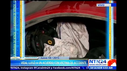 Vidal llega a un acuerdo con el conductor del vehículo con el que chocó