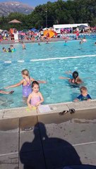 Goofy at swim lessons
