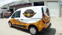 2014 Ford Transit Connect Vinyl Van Graphics Miami Florida | Miami Fine Foods