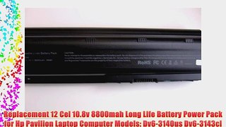 Replacement 12 Cel 10.8v 8800mah Long Life Battery Power Pack for Hp Pavilion Laptop Computer