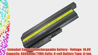 Lenovo ThinkPad R61i 7650 Laptop Battery - New TechFuel Professional 9-cell Li-ion Battery