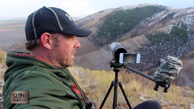 Using Phone Skope digiscope attachment with a Vortex Razor HD spotting scope with SOLO HUNTER