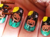 Halloween Nails - Halloween Night Pumpkin Konad Stamping Nail Art Tutorial Easy Simple Design
